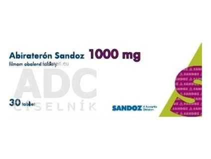 Abiraterón Sandoz 1000 mg - 1x30 ks
