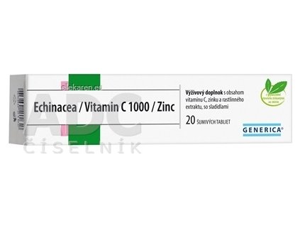 GENERICA Echinacea/Vitamin C 1000/Zinc - 1x20 ks