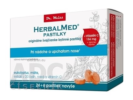 HERBALMED PASTILKY pri nádche - Dr.Weiss - 1x30 ks