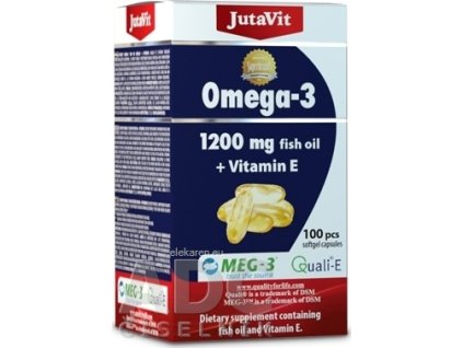 JutaVit Omega-3 1200 rybí olej + vitamín E - 1x100 ks
