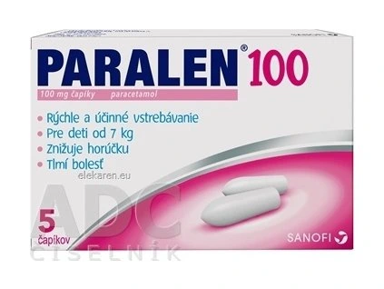 PARALEN 100 mg čapíky - 1x5 ks