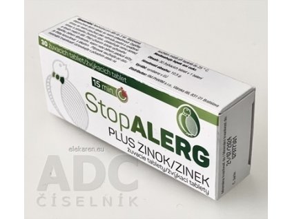 StopALERG PLUS ZINOK - 1x30 ks