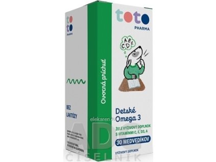TOTO Detské Omega 3 s vitamínmi C, E, D3, A - 1x30 ks
