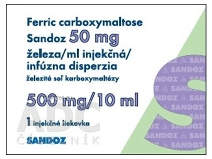 Ferric carboxymaltose Sandoz 50 mg železa/ml - 1x10 ml