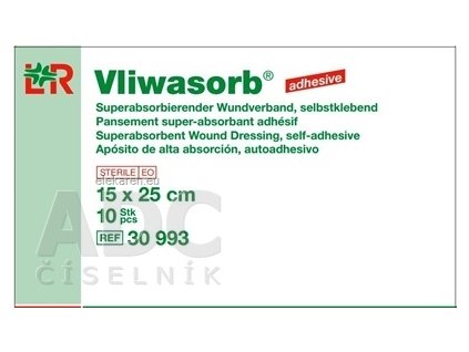 VLIWASORB adhesive Krytie na rany 15x25 cm - 1x10 ks