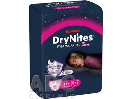 HUGGIES DryNites XL pre dievčatá (13+ rokov) - 1x9 ks