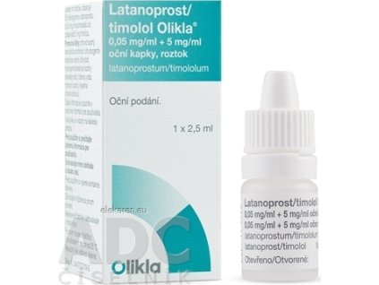 Latanoprost/timolol Olikla 0,05 mg/ml + 5 mg/ml - 5 ml
