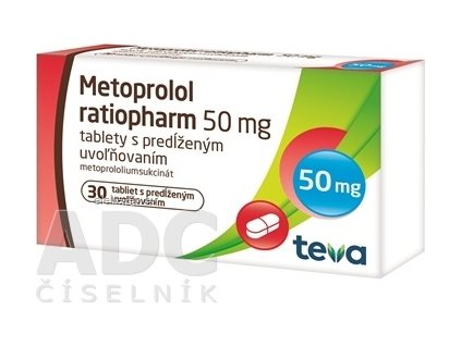 Metoprolol ratiopharm 50 mg - 1x30 ks