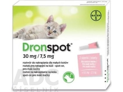 Dronspot 30 mg/7,5 mg spot-on (2 pipety) - 35 ml