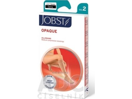 JOBST OPAQUE kompresívne lýtkové pančuchy - II.KT, bežná d., s otvorenou špičkou, čierne, veľ. VI., 1x1 pár