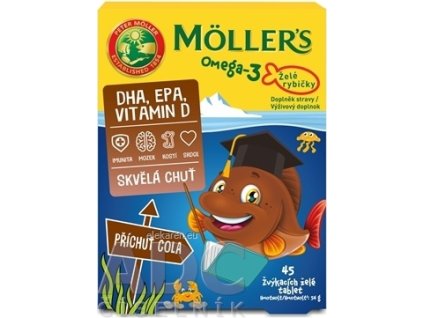 MOLLER´S Omega 3 Želé rybičky - 1x45 ks