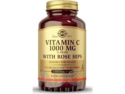 Solgar Vitamin C 1000 mg so šípkami - 1x100 ks