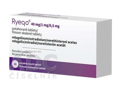 Ryeqo 40 mg/1 mg/0,5 mg filmom obalené tablety - 1x28 ks