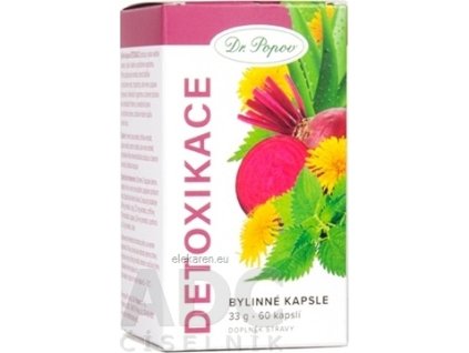 Dr. Popov Bylinné kapsuly DETOXIKÁCIA - 1x60 ks