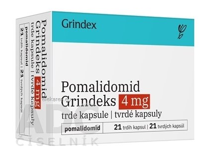 Pomalidomid Grindeks 4 mg tvrdé kapsuly - 1x21 ks