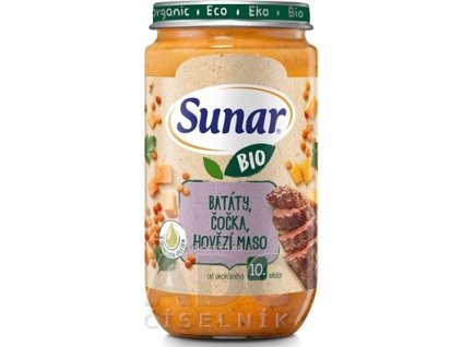 Sunar BIO príkrm BATÁTY, ŠOŠOVICA, HOVÄDZIE MÄSO - 1x235 g