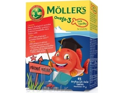 MOLLER´S Omega 3 Želé rybičky - 1x45 ks