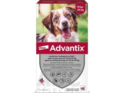 Advantix Spot-on pre psy od 10 do 25 kg - 5 ml