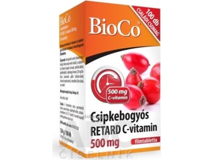 BioCo Vitamín C RETARD 500 mg s plodom šípky - 1x100 ks