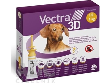 VECTRA 3D spot-on psy XS (1,5–4 kg) - 8 ml