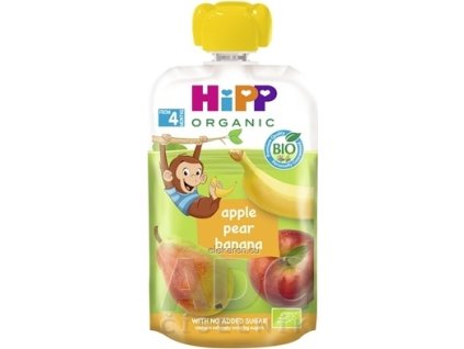 HiPP BIO 100% Ovocie Jablko Hruška Banán - 1x100 g