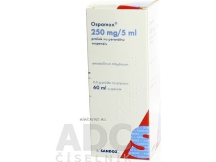 Ospamox 250 mg/5 ml prášok na perorálnu suspenziu - 1x60 ml