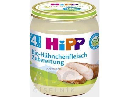 HiPP Príkrm BIO Kuracie mäso - pyré - 1x125 g