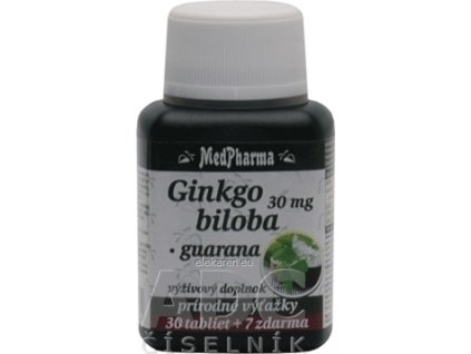 MedPharma GINKGO BILOBA + GUARANA - tbl 30+7 zadarmo (37 ks)