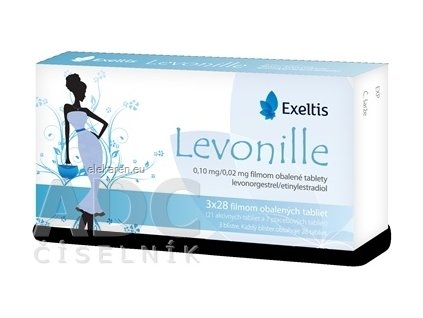Levonille 0,10 mg/0,02 mg - tbl flm 3x(21+7) (84 ks)