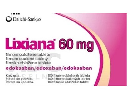 Lixiana 60 mg filmom obalené tablety - 1x100 ks