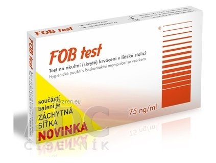 FOB TEST  test na okultné krvácanie 75ng/ml - 1x1 ks