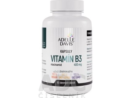 Adelle Davis VITAMÍN B3, niacínamid 400 mg - 1x60 ks