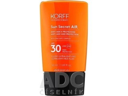 KORFF SUN SECRET Ultraľahký PLEŤOVÝ FLUID SPF 30 - 1x50 ml