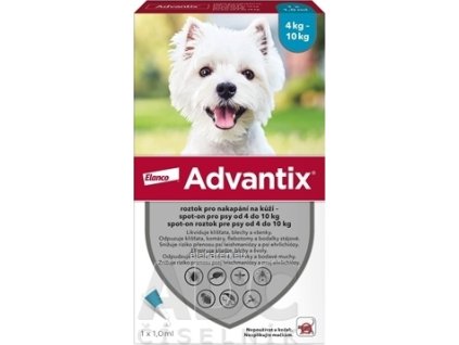 Advantix Spot-on pre psy od 4 do 10 kg - 1x1 ml