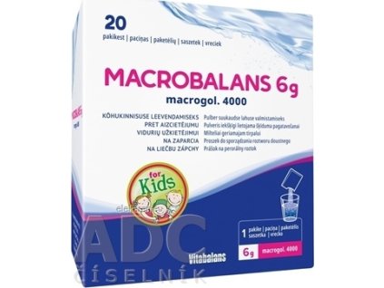Vitabalans MACROBALANS 6 g macrogol. 4000 - 1x20 ks