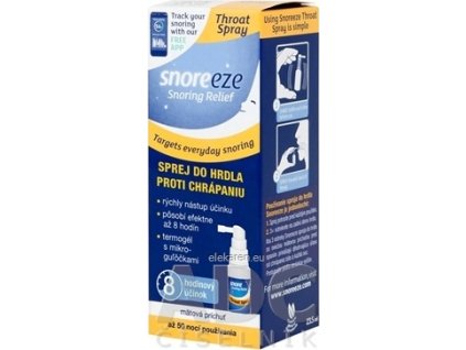 SNOREEZE SPREJ DO HRDLA PROTI CHRÁPANIU - 5 ml