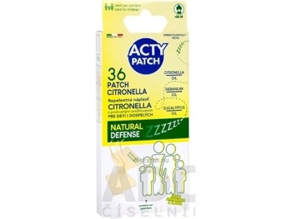 ACTYPATCH REPELENTNÁ NÁPLASŤ CITRONELLA - 1x36 ks