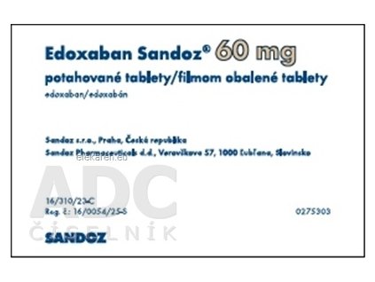 EDOXABAN SANDOZ 60MG TBL FLM 100
