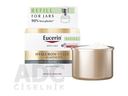 Eucerin HYALURON-FIL.+ELASTICITY Nočný krém REFILL - 1x50 ml