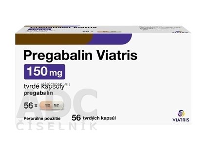 Pregabalin Viatris 150 mg tvrdé kapsuly - 1x56 ks