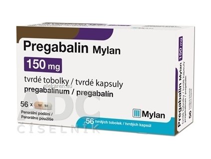 Pregabalin Viatris 150 mg tvrdé kapsuly (Mylan) - 1x56 ks
