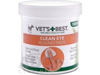 VET´S BEST CLEAN EYE ROUND PADS - 1x100 ks