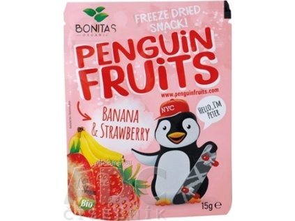 PENGUIN FRUITS Banana & Strawberry BIO - 1x15 g
