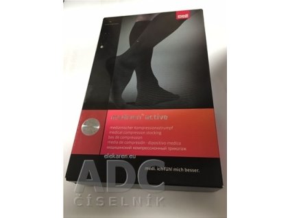 mediven active for men lýtkové pančuchy - veľkosť 7, (II.KT), krátke, čierne 1x1 pár
