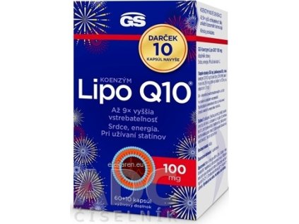 GS Koenzým Lipo Q10 100 mg - cps 60+10 navyše (70 ks)