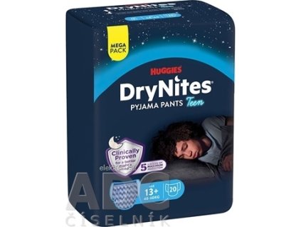 HUGGIES DryNites XL pre chlapcov (13+ r.) MEGA - 1x20 ks