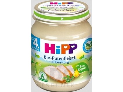 HiPP Príkrm BIO Morčacie mäso - pyré - 1x125 g