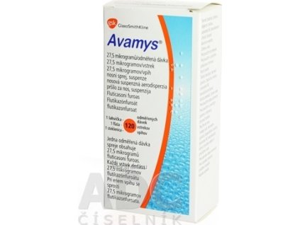 AVAMYS 27,5 µg/vstrek - aer nau 3300 µg (fľ.skl.jantár.) 1x120 dávok