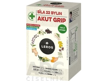 LEROS SILA 22 BYLÍN AKUT GRIP - bylinný čaj aromatizovaný, nálevové vrecká 20x2,5 g (50 g)