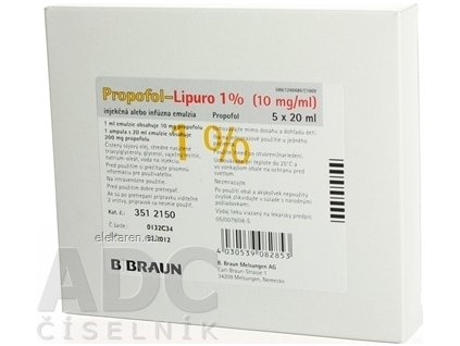 Propofol-Lipuro 1 % (10 mg/ml) - 5x20 ml